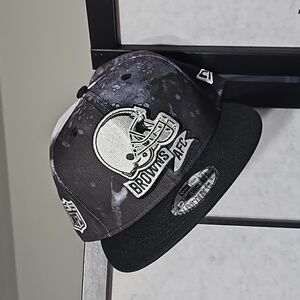 Cleveland Browns AFC Camo Black White Snapback Hat NWT